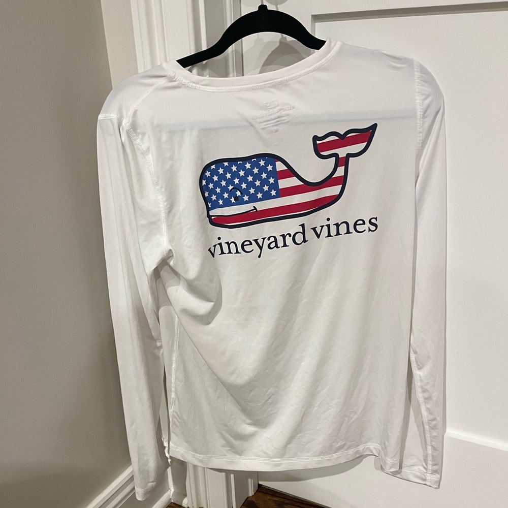 Vineyard Vines White American Long Sleeve Shirt
